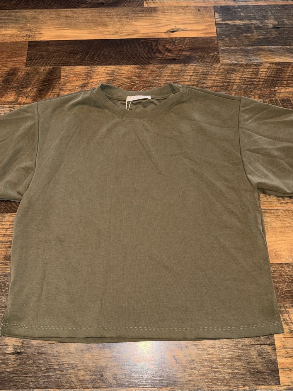 Classic Olive Crew Neck Short Sleeve Tee